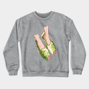 Wearing some fish shaped shoes Crewneck Sweatshirt